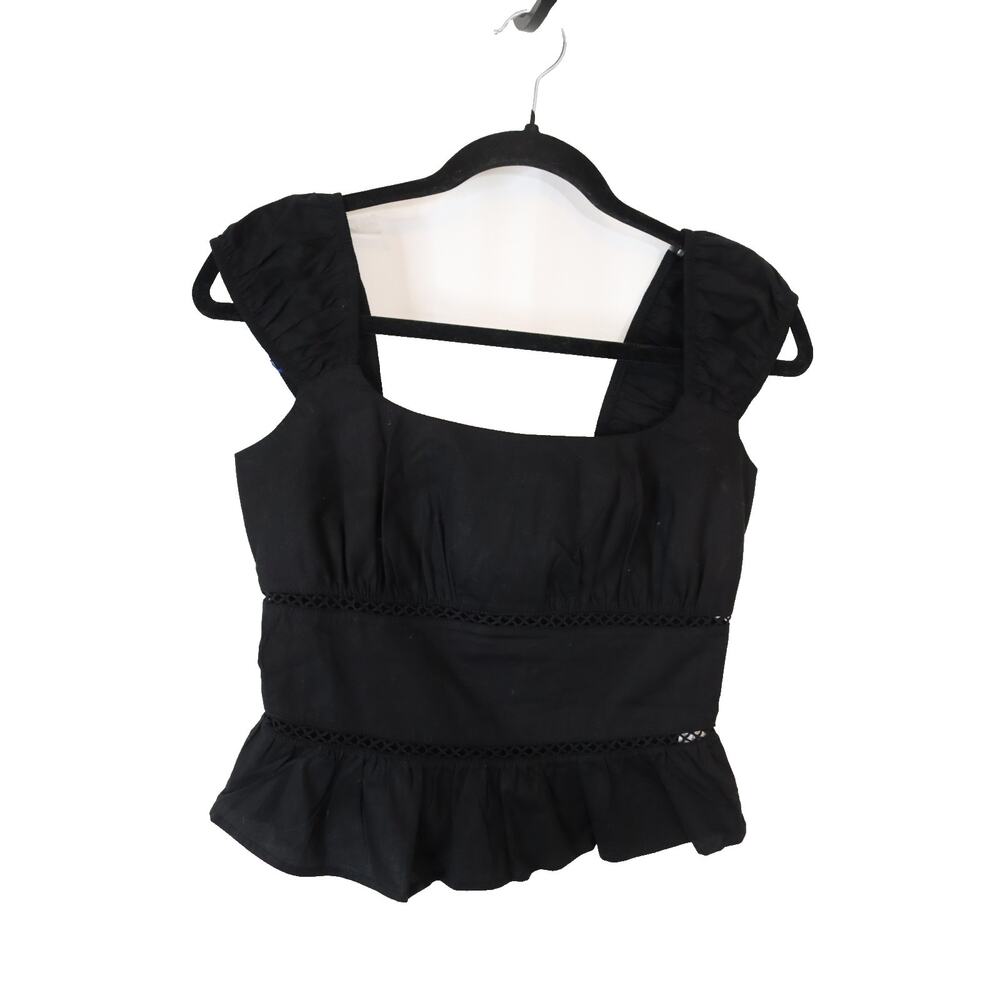 Wild Fable XS Sleeveless Black Smock Cotton Recycle Cotton Spandex (65)